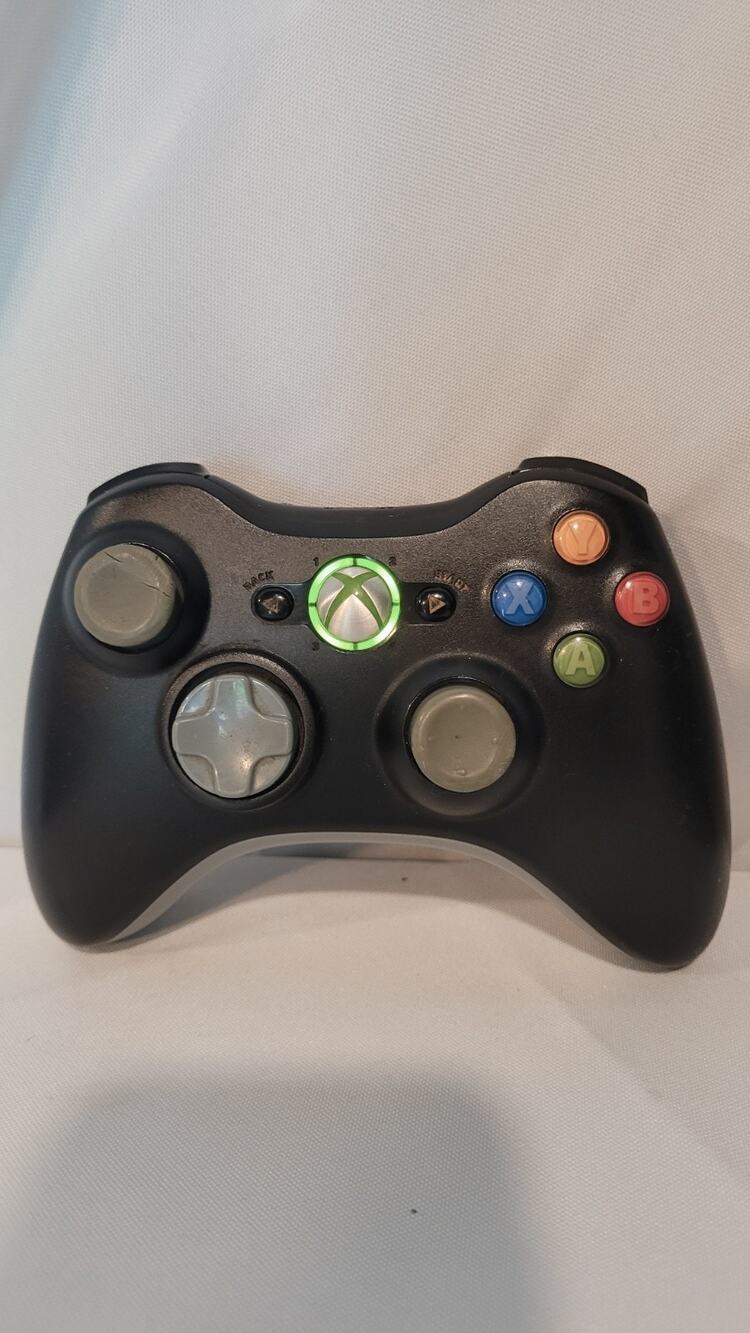 OEM Microsoft Xbox 360 Wireless Controller Black Powers On Untested Connectivity